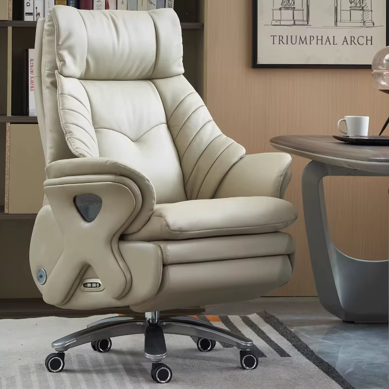 Fauteuil de bureau inclinable électrique avec grand dossier