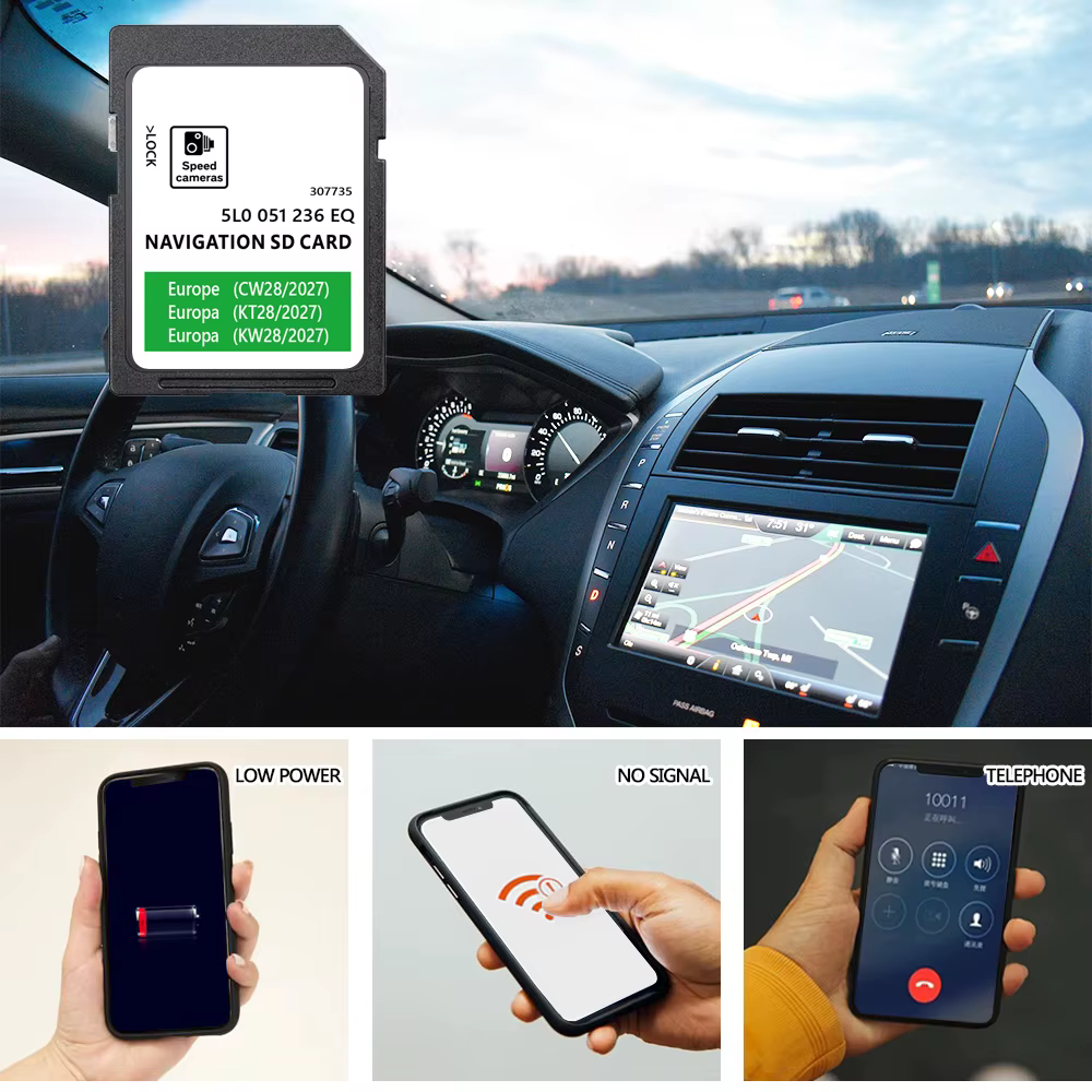 Carte SD GPS pour Skoda Yeti 2014-2020, couverture de carte automobile Europe, Melta, Roumanie, Portugal