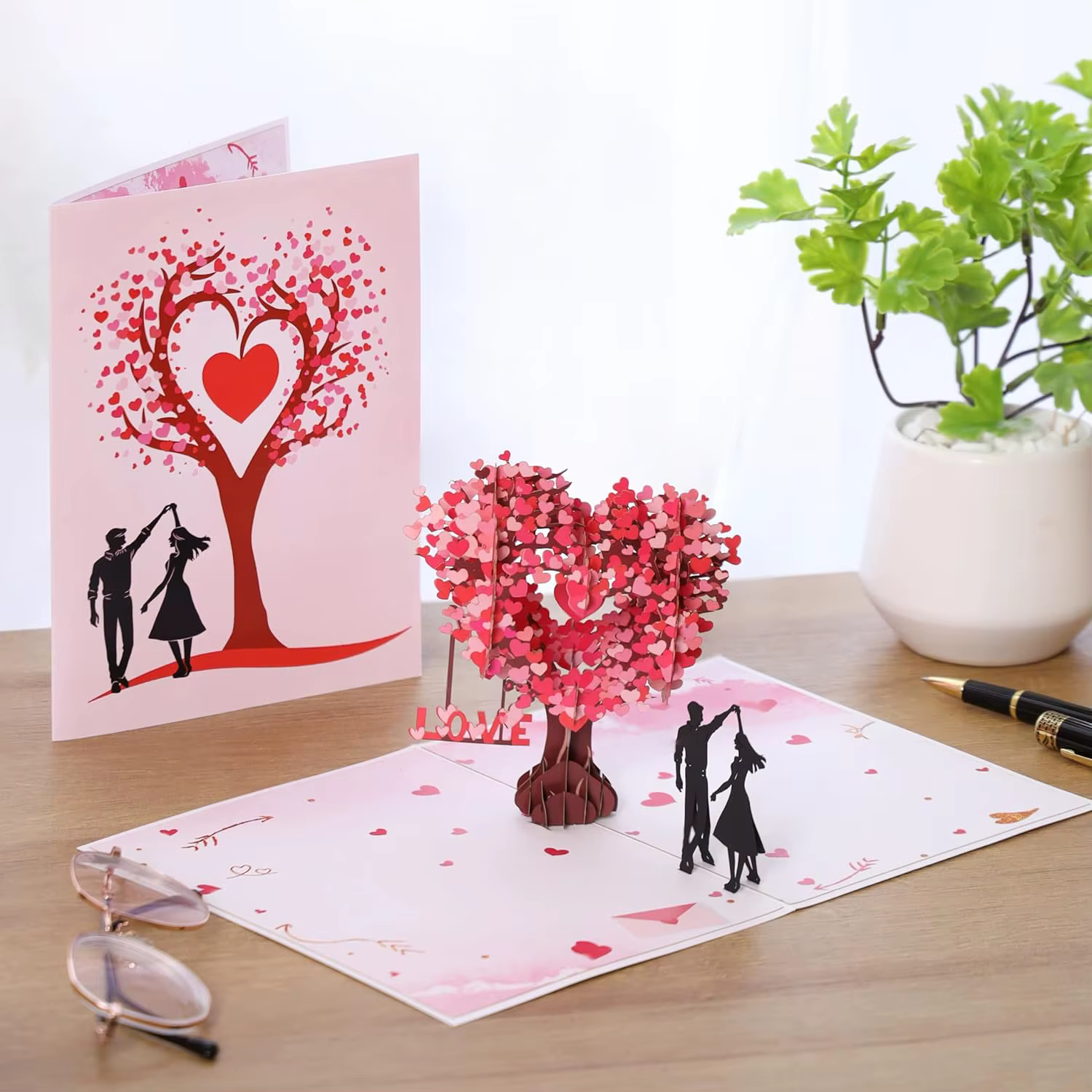Carte d'anniversaire pop-up, pour elle, femme, mari, lui, couple ; cadeau idéal pour mariage, anniversaire romantique, anniversaire de mariage, Saint-Valentin