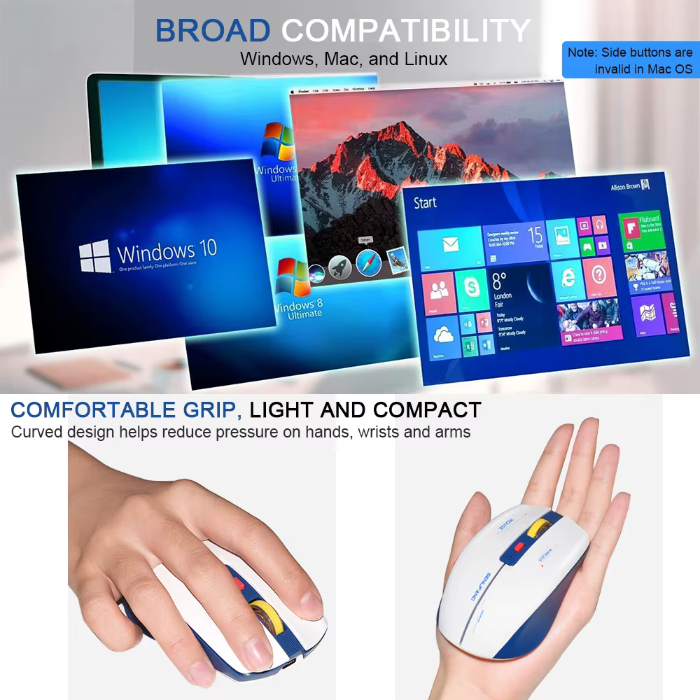 T19 souris de jeu ergonomique Rechargeable USB 2.4G sans fil RGB lumière ordinateur de bureau ordinateurs portables