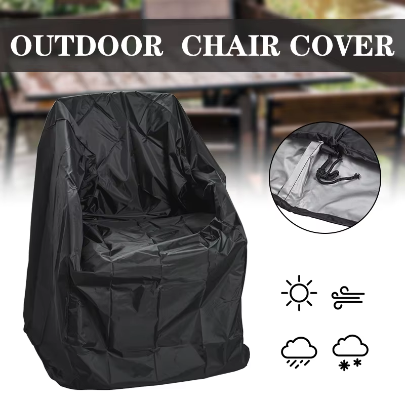 Housse de protection pour chaise de jardin d'extérieur, housse imperméable et anti-poussière pour meubles de jardin, adaptée aux chaises et aux meubles