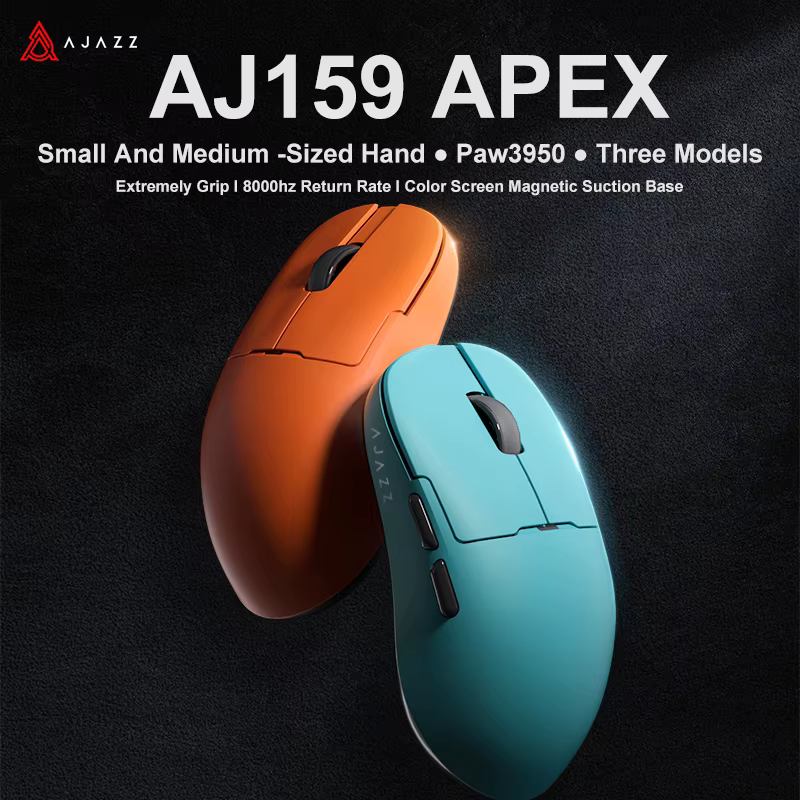 Souris de jeu sans fil AJAZZ AJ159 APEX/AJ159PRO avec base de charge magnétique RGB