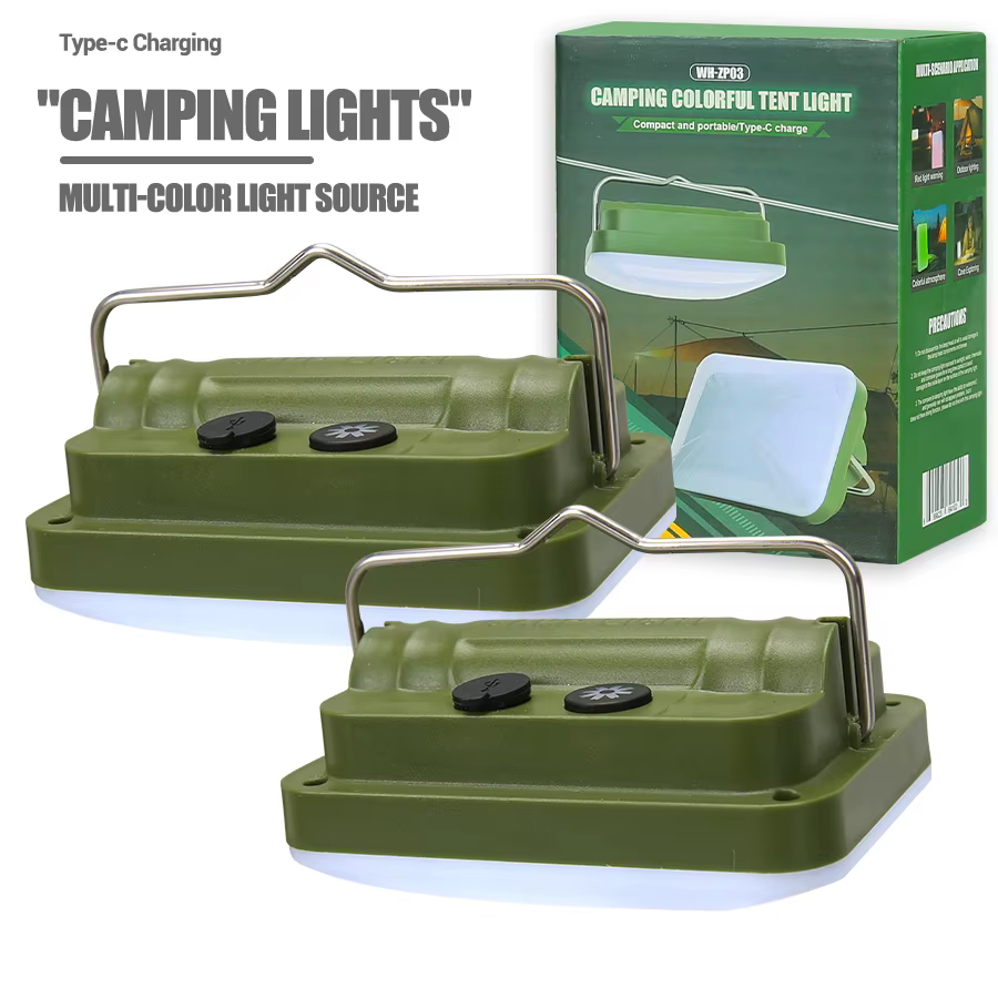 Lampe de Camping Rechargeable avec crochet-7 Modes d'éclairage, lanterne extérieure étanche et Portable pour sac à dos, éclairage de tente, voyages de randonnée