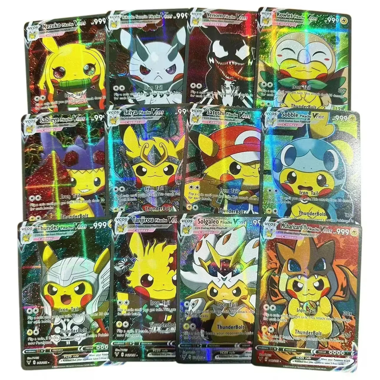 Nouvelles cartes holographiques Pokémon Anime 55 pièces, personnages Pikachu, collection brillante anglaise, cartes à collectionner, jouets, cadeau pour enfants