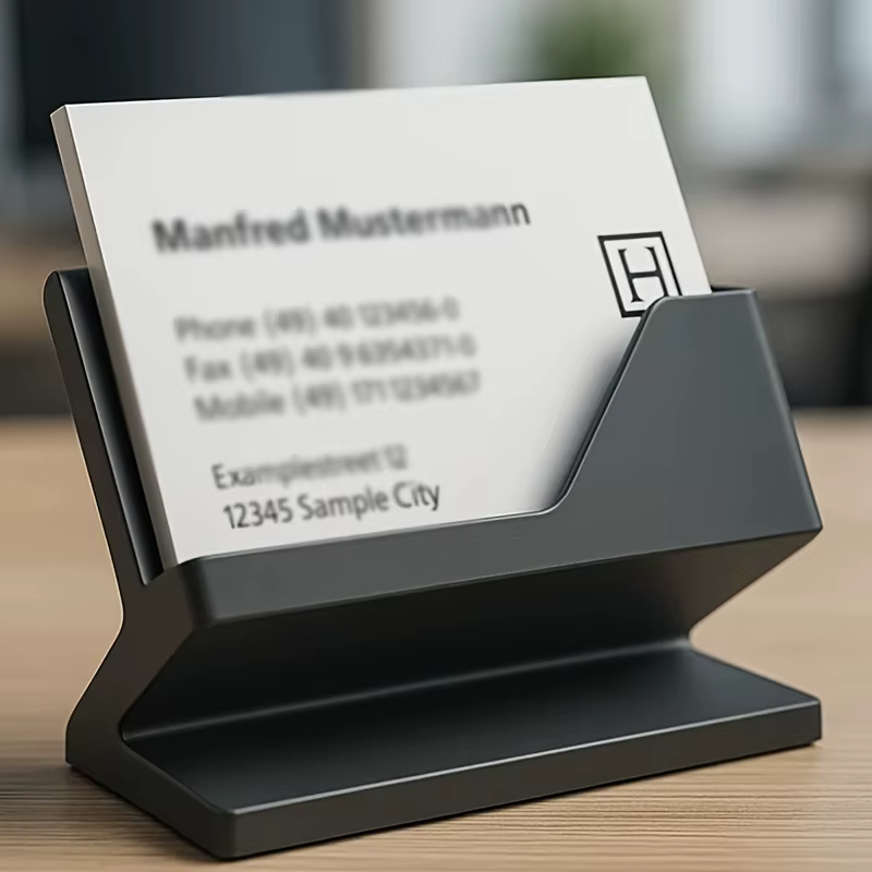 Porte-cartes de visite minimaliste, organisateur de bureau en plastique pour ranger et présenter vos cartes - Convient à toutes les tailles