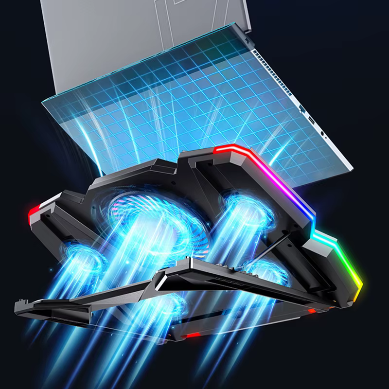 Coolcold-Refroidisseur d'ordinateur portable RGB Gaming