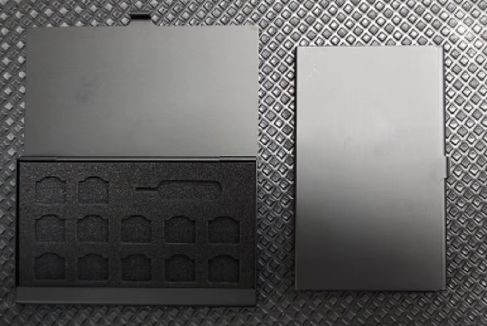 Boîte de rangement de carte mémoire portable en aluminium, 12 emplacements, support de protection, broche EpiMicro, ano intermédiaire, 1 emplacement, broche de carte