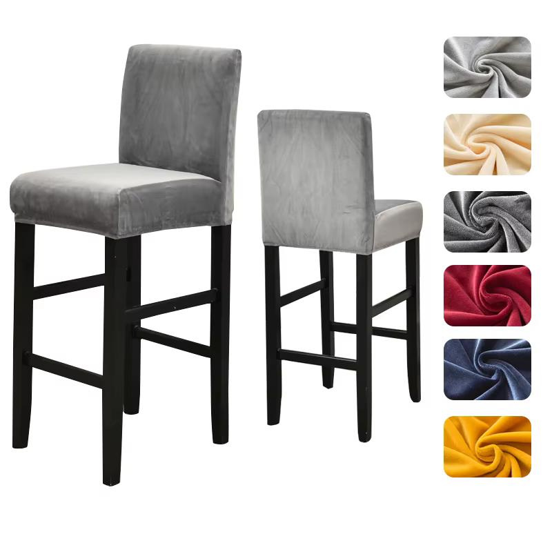 Housse de protection pour tabouret de Bar, en velours Jacquard, pour salle à manger