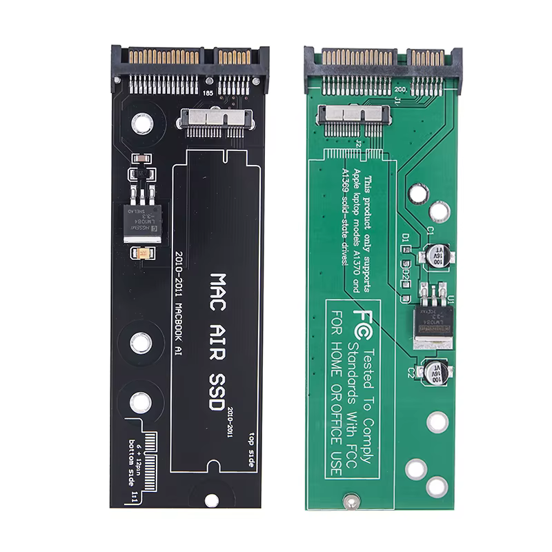 Adaptateur MAC 2010 2011 vers SATA, convertisseur de carte Riser pour Macbook AIR 2010 – 2011 A1369 A1370 A1375 A1377 MC505 12 + 6 broches SSD, nouveau