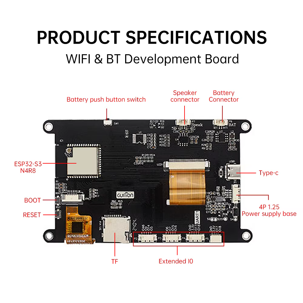 ESP32-S3 4.3 pouces 5 pouces IPS 480*272 module d'affichage LCD écran tactile capacitif avec carte de développement WIFI et Bluetooth