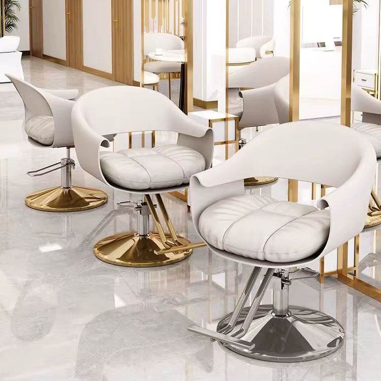 Chaise de coiffure moderne en cuir et acier de haute qualité, avec plusieurs Options de couleurs, meubles de Salon