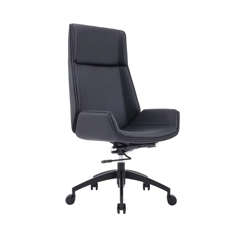 Chaise de bureau en cuir avec rotation, chaise d'ordinateur