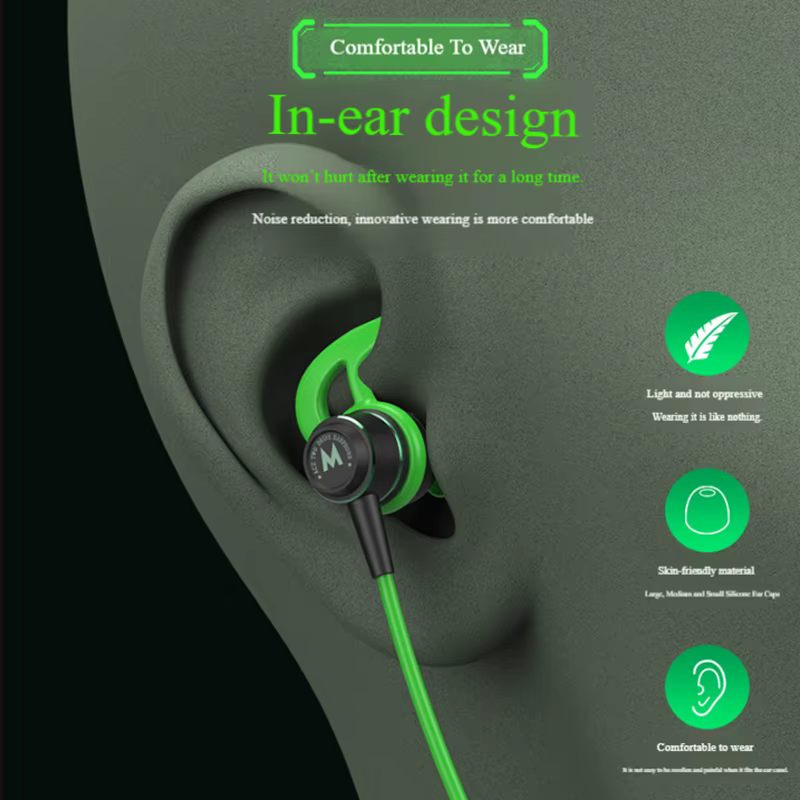 Casques de jeu HiFi dans l'oreille coude à 90 degrés Type C 3.5mm casque filaire de jeu pour Samsung Galaxy S25 Ultra iPhone 16 Pro Max