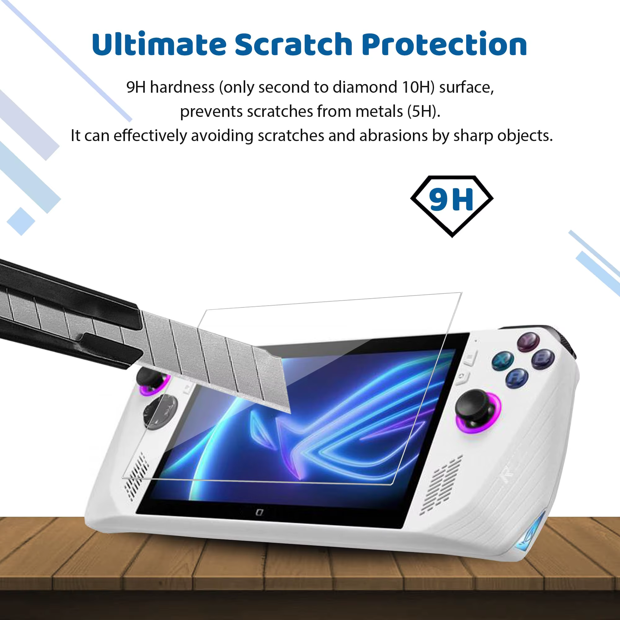 Protecteur d'écran en verre trempé pour Console de jeu Asus ROG Ally