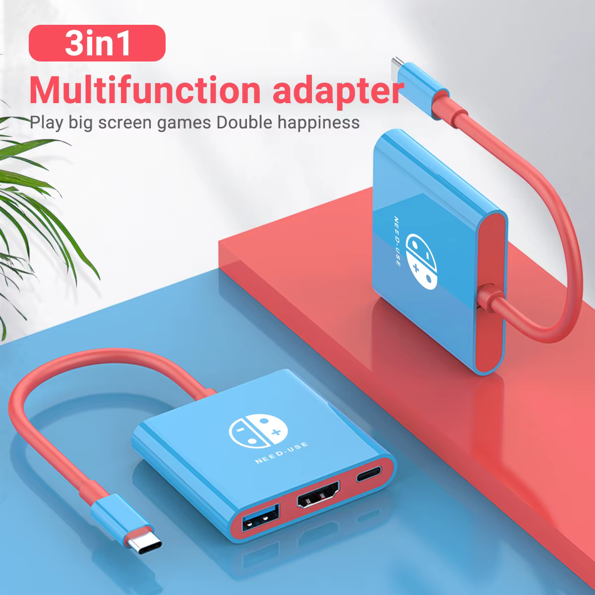 Station d'accueil pour jeux portable Hub TYPE-C avec HDMI et USB 3.0