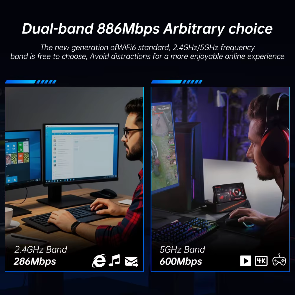 Carte réseau WiFi 6 PCIe FV-AX900pro