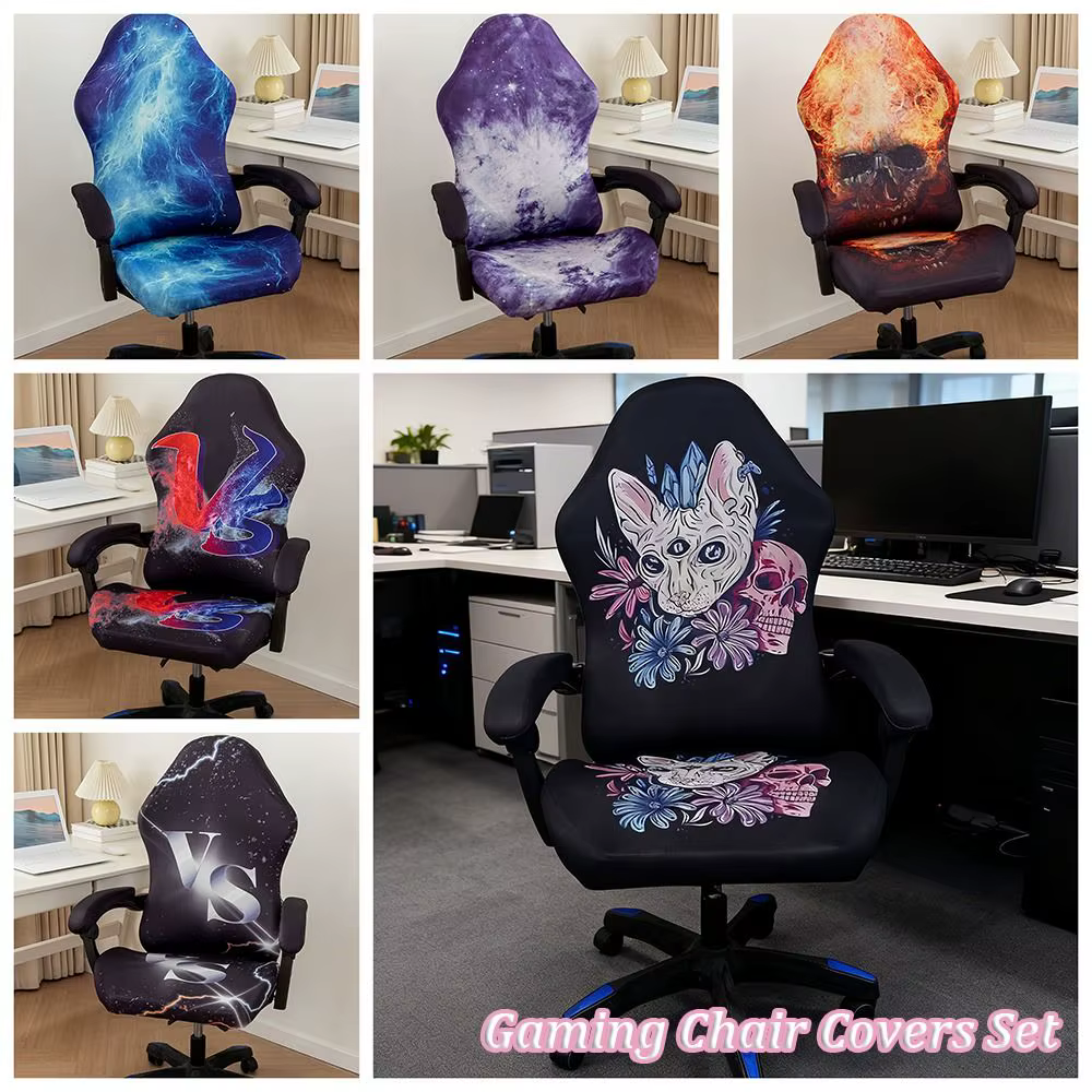 Housses de chaise de gaming extensibles et respirantes