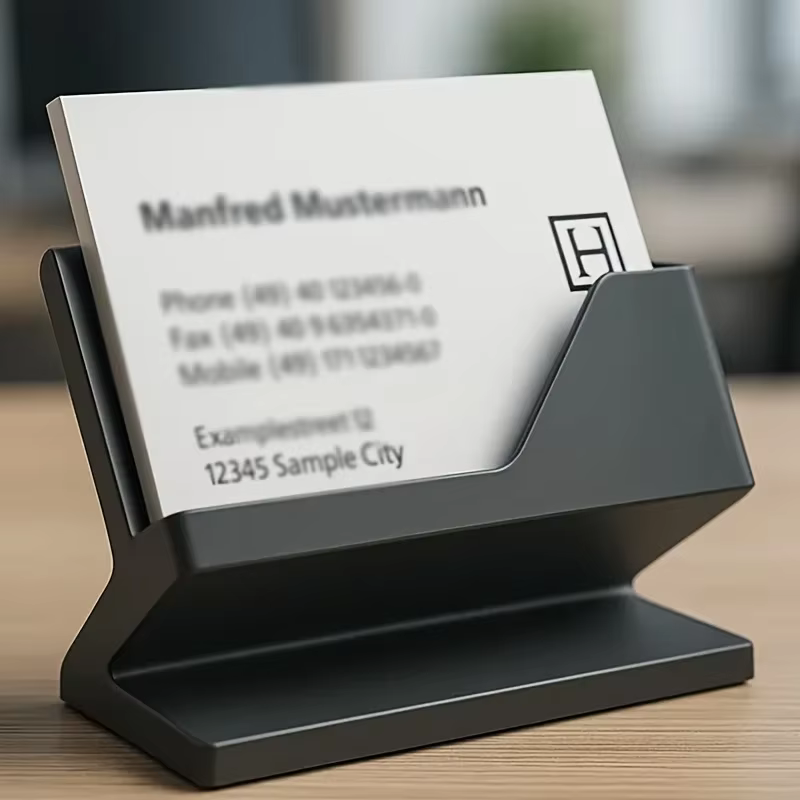 Porte-cartes de visite minimaliste, organisateur de bureau en plastique pour ranger et afficher vos cartes, adapté à toutes tailles, 1 pièce