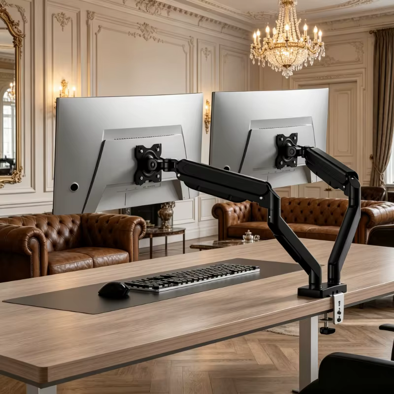 Support flexible pour double écran