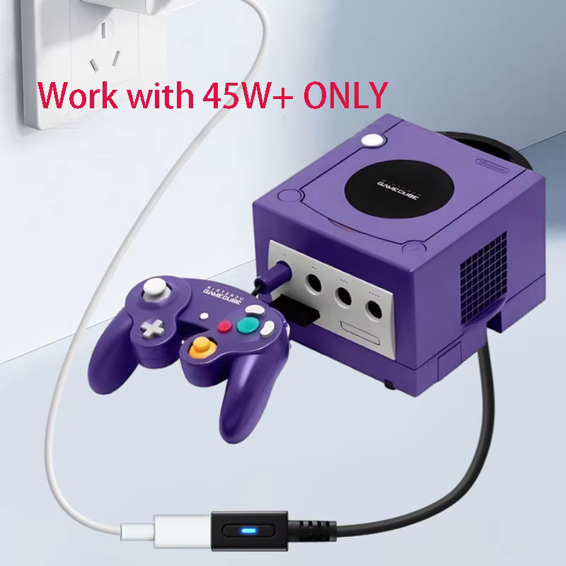 Câble de charge USB-C 45W PD de 12 cm pour console NGC