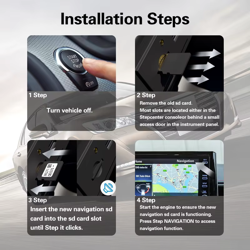 Carte TF Europe UK cartes Sat Nav GPS 8GB 2024/2025 données pour Lexus Toyota Navigation de voiture GEN8 GEN9 mise à jour