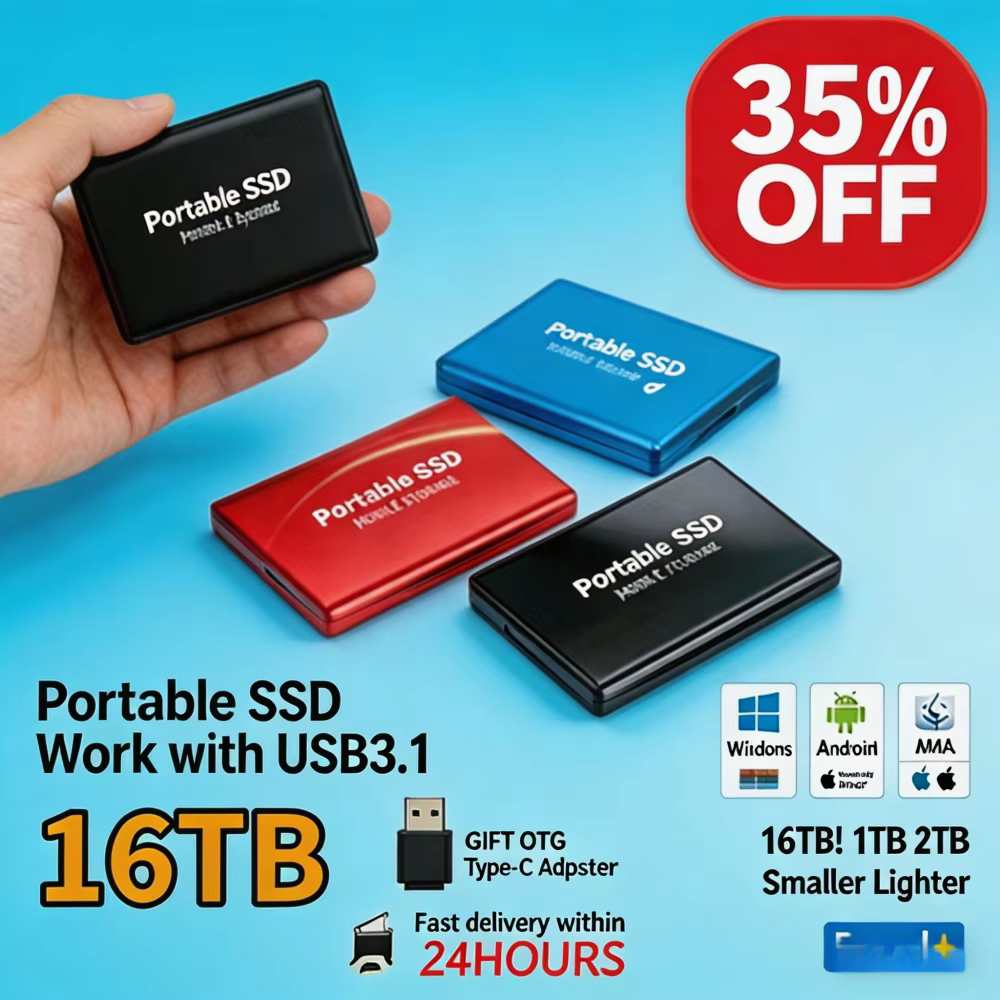 SSD portable 2 To, disque SSD haute vitesse 128 To