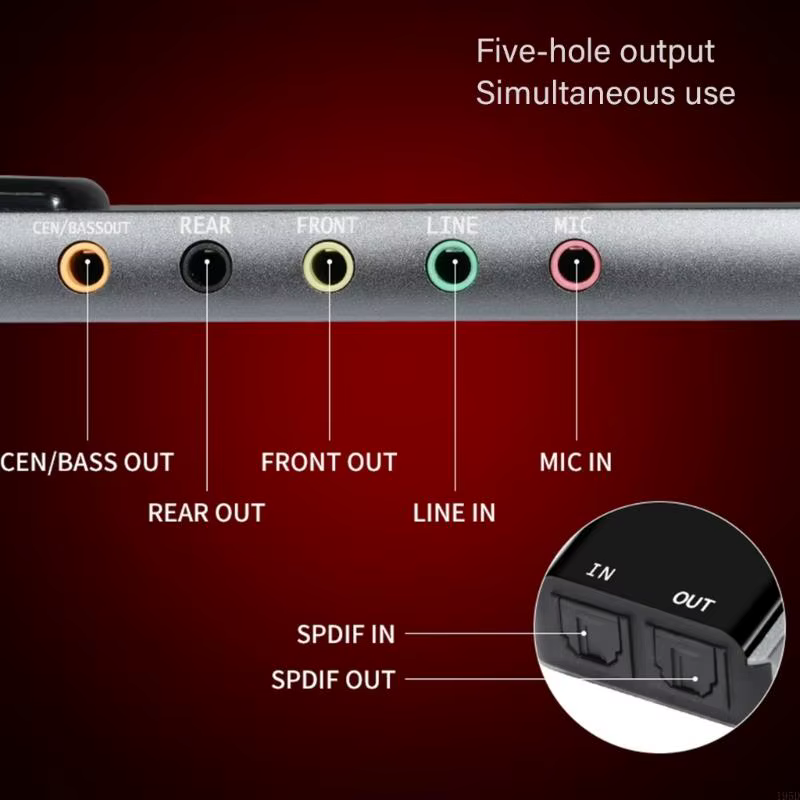 Carte son externe USB avec entrées microphones