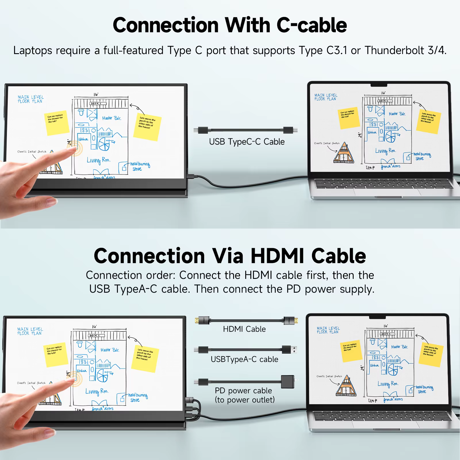 Écran tactile portable UPERFECT 15