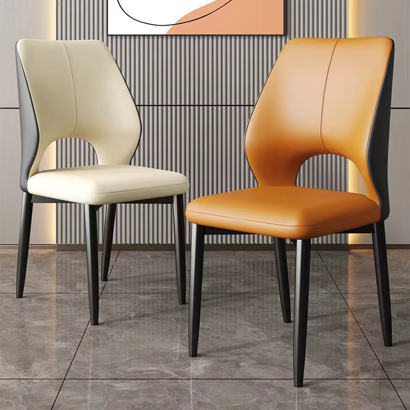 Chaise de salle à manger de luxe italienne, fauteuil de loisirs moderne et simple pour la maison, chaise de restaurant rembourrée épaisse pour hôtel et usage professionnel, mobilier de maison