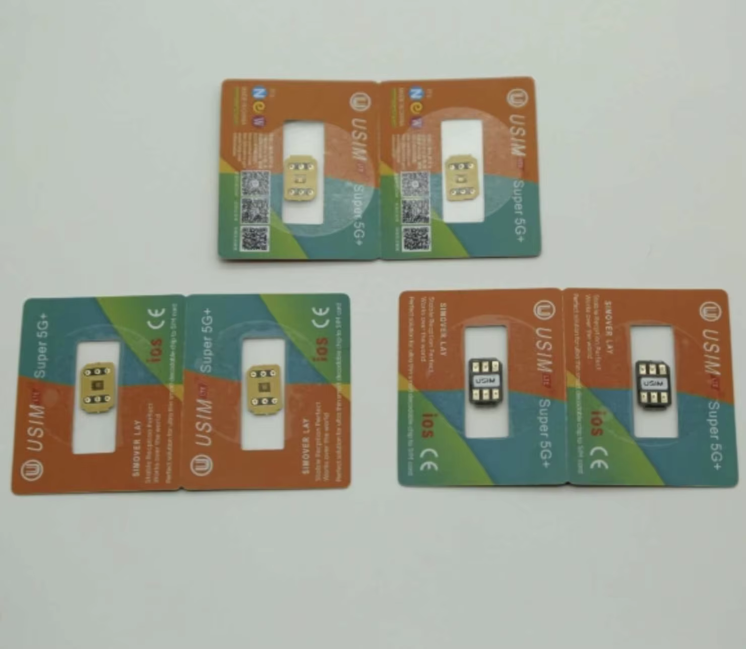 2025 nouvelle version USIM LTE Super 5G + autocollants de carte de déverrouillage prenant en charge iPhone 13-16 Pro Max uniquement à utiliser dans les téléphones à double emplacement Sim