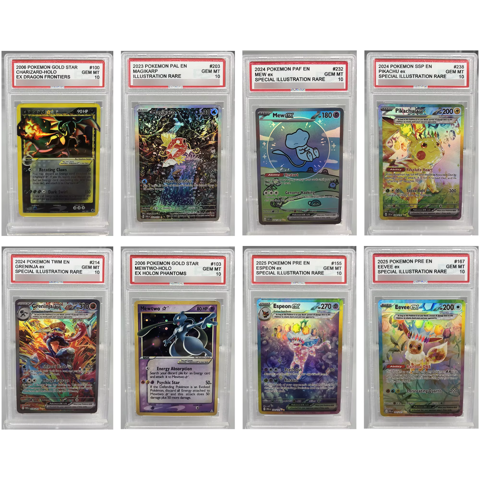 Carte de collection DIY Charizard Mew Mewtwo Magikarp version copie, collection anime, cadeau jouet