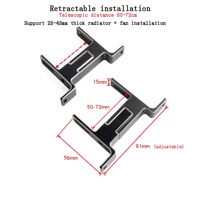 Refroidisseur externe EZEMOD, support de refroidisseur externe, refroidissement par eau, support de support, traitement CNC T1
