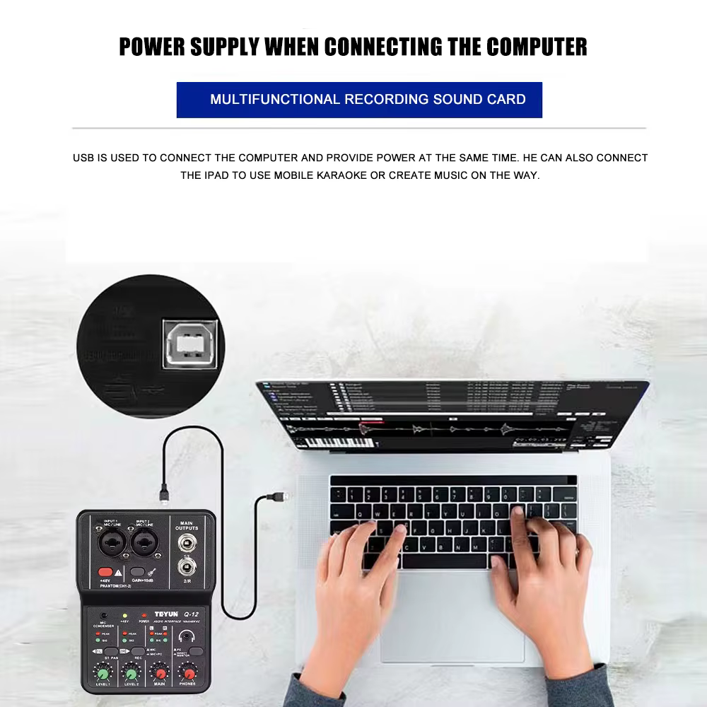 Interface audio portable professionnelle 2 canaux