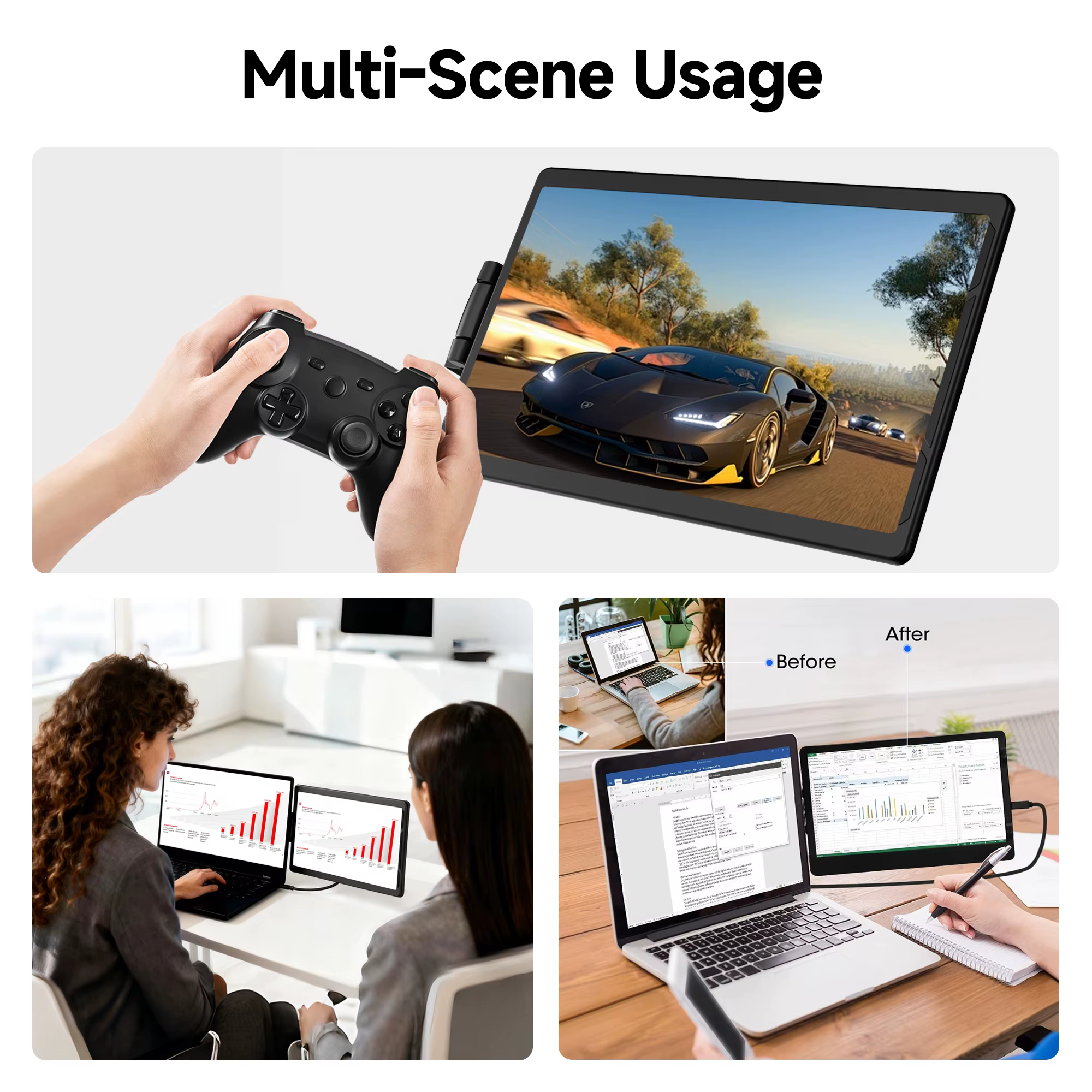 Moniteur Portable 13.3 pouces-seconde écran d'extension pour ordinateur