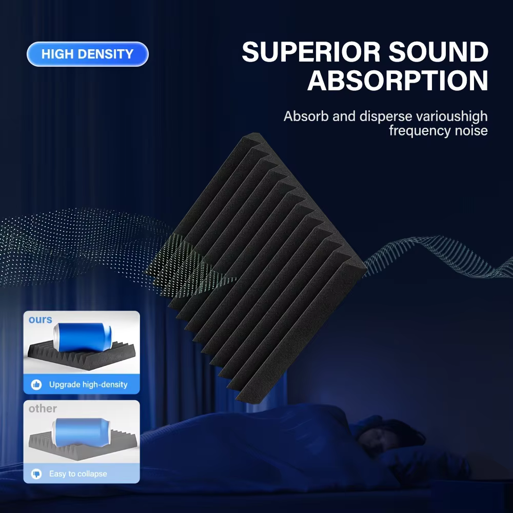 Paquet de 12 30x30cm mousse acoustique insonorisation Studio KTV panneaux insonorisants éponge tampon isolation phonique