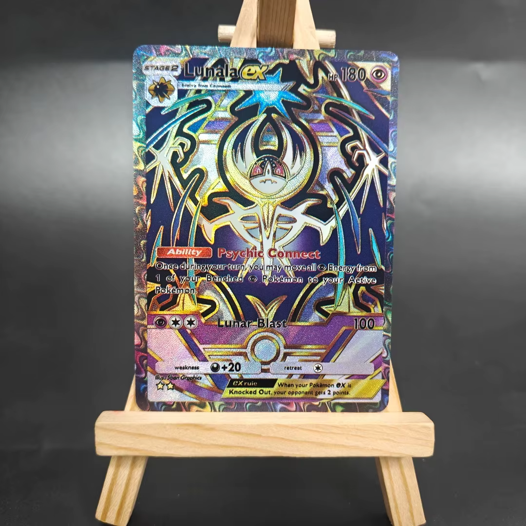 Bricolage Pokemon TCG cartes de poche immersive EEVEE pikachu Charizard Mew Dialga Solgaleo Lugia Arceus Lillie EX APP carte de jeu