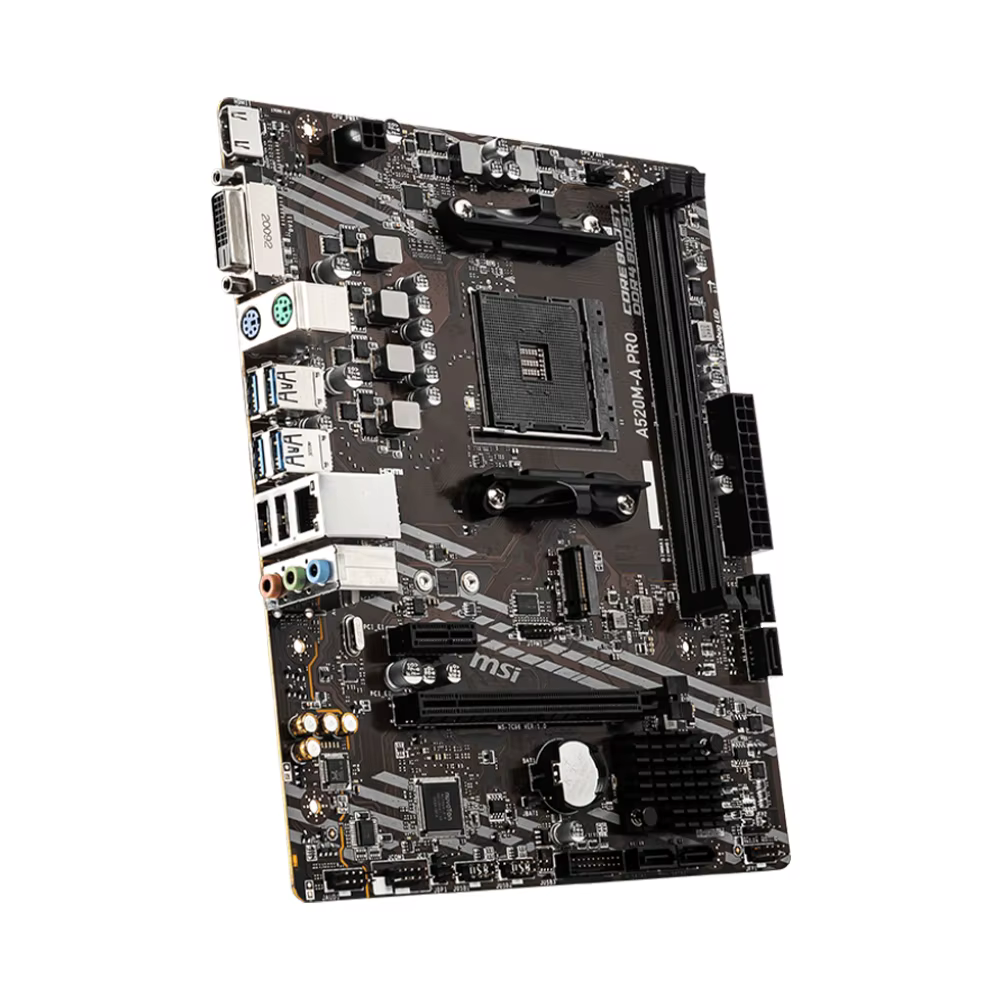 Carte mère MSI A520M-A PRO compatible avec les processeurs Ryzen 5 5600G