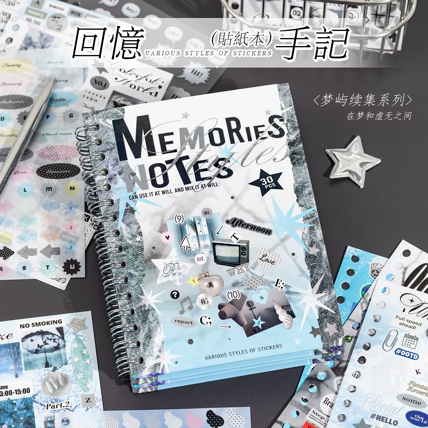 Autocollants décoratifs Kawaii Kpop pour scrapbooking, carnet de notes, matériel de bricolage, papeterie
