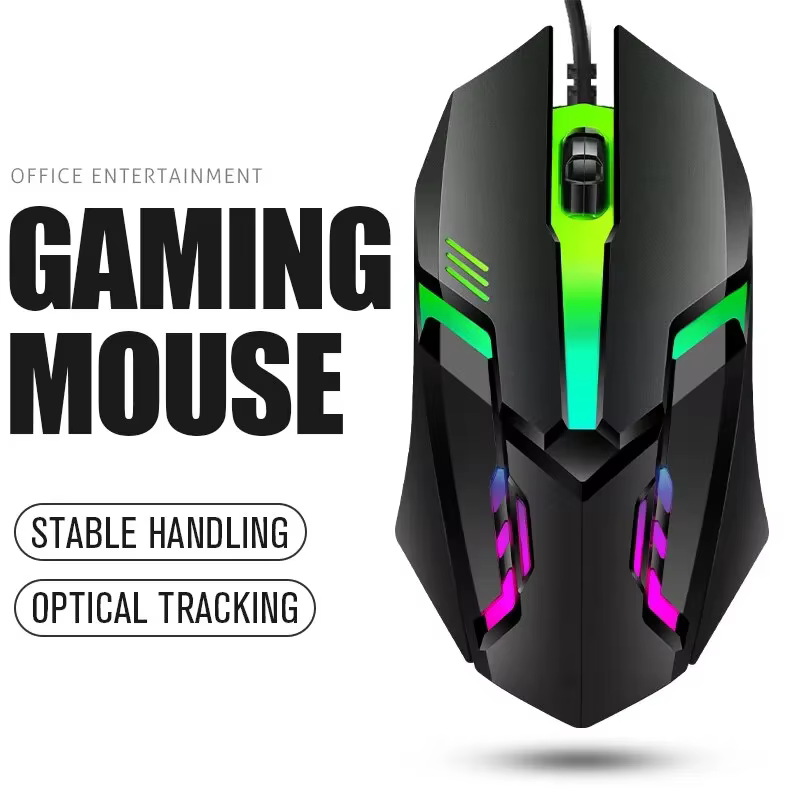 20251 PC identique M01 sport LED lumineux rétro-éclairé USB filaire souris de jeu pour ordinateur de bureau