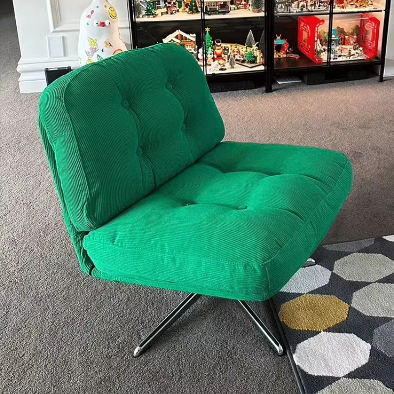 Fauteuil de salon rouge Bauhaus, pivotant et relevable, pour salon, chaises de loisirs modernes, fauteuil compact pour petits espaces