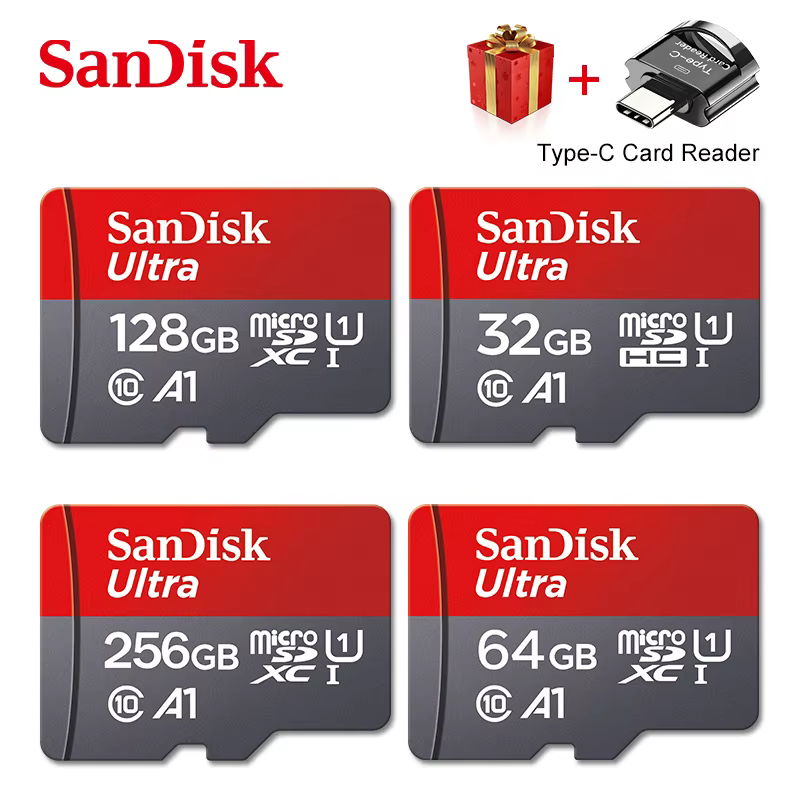 100% Original SanDisk Mini carte SD 32G microSDHC 256G 64G 128G MinSDXC UHS-I Class10