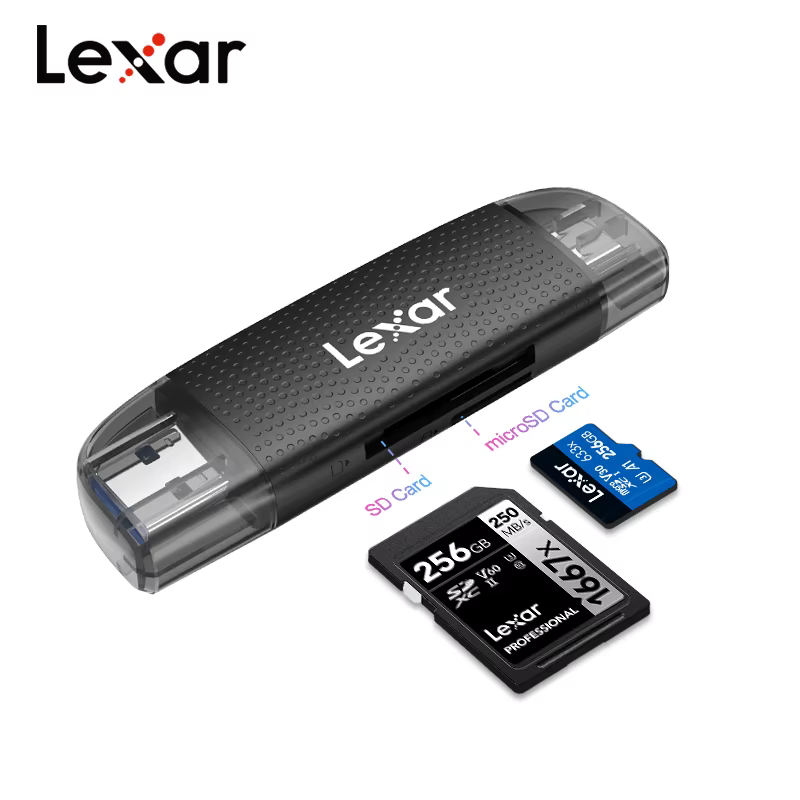 Lexar lecteur USB-A USB-C à double emplacement jusqu'à 205 mo/s