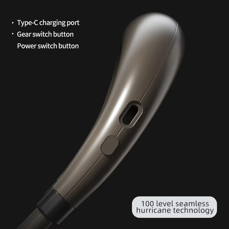 Ventilateur de cou portable Lenovo 100 vitesses, sans pales, avec écran LED, rechargeable par USB, pour les sports de plein air et les voyages