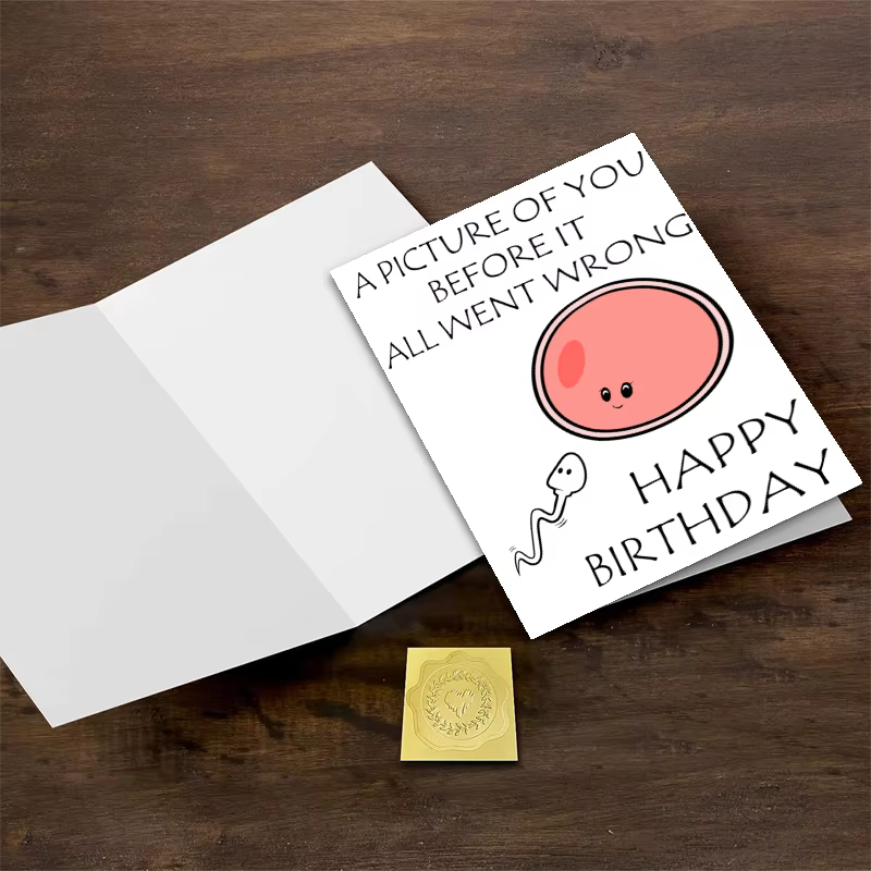 1 carte d'anniversaire amusante avec des vœux d'anniversaire hilarants et ridicules. Cadeau idéal pour la famille, les amis, les collègues, les meilleurs amis.