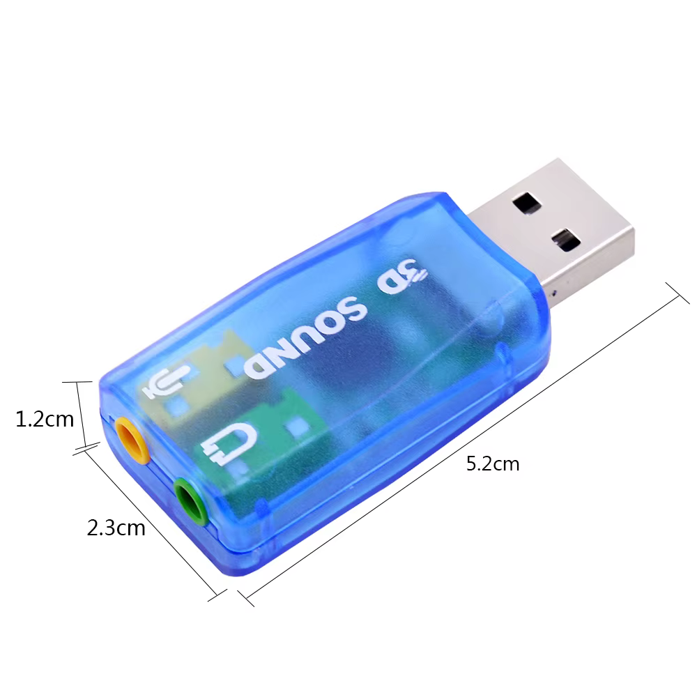 Carte son externe USB 5.1 canaux indépendante pour ordinateur portable