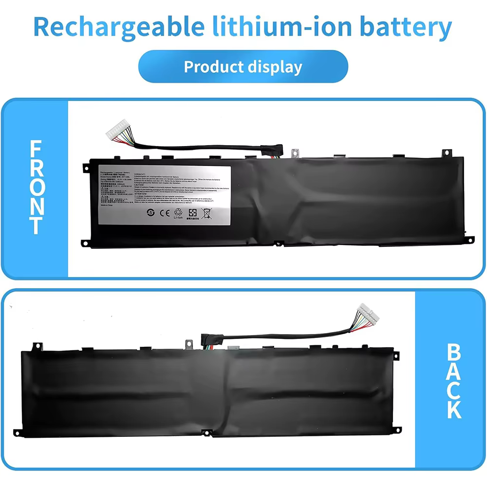 Batterie pour ordinateur portable BTY-M6L compatible avec MSI GS65 Stealth Thin 8SE 8SF 8SG 8RF 9SD 9SE 9SF 9SG Modern