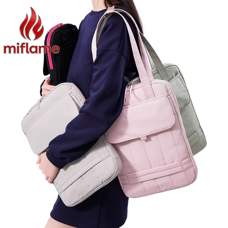 Sac pour ordinateur portable pour femme avec compartiment rembourré antichoc, sac fourre-tout Cloud Puffy pour ordinateur portable de 15,6 pouces, travail et voyage