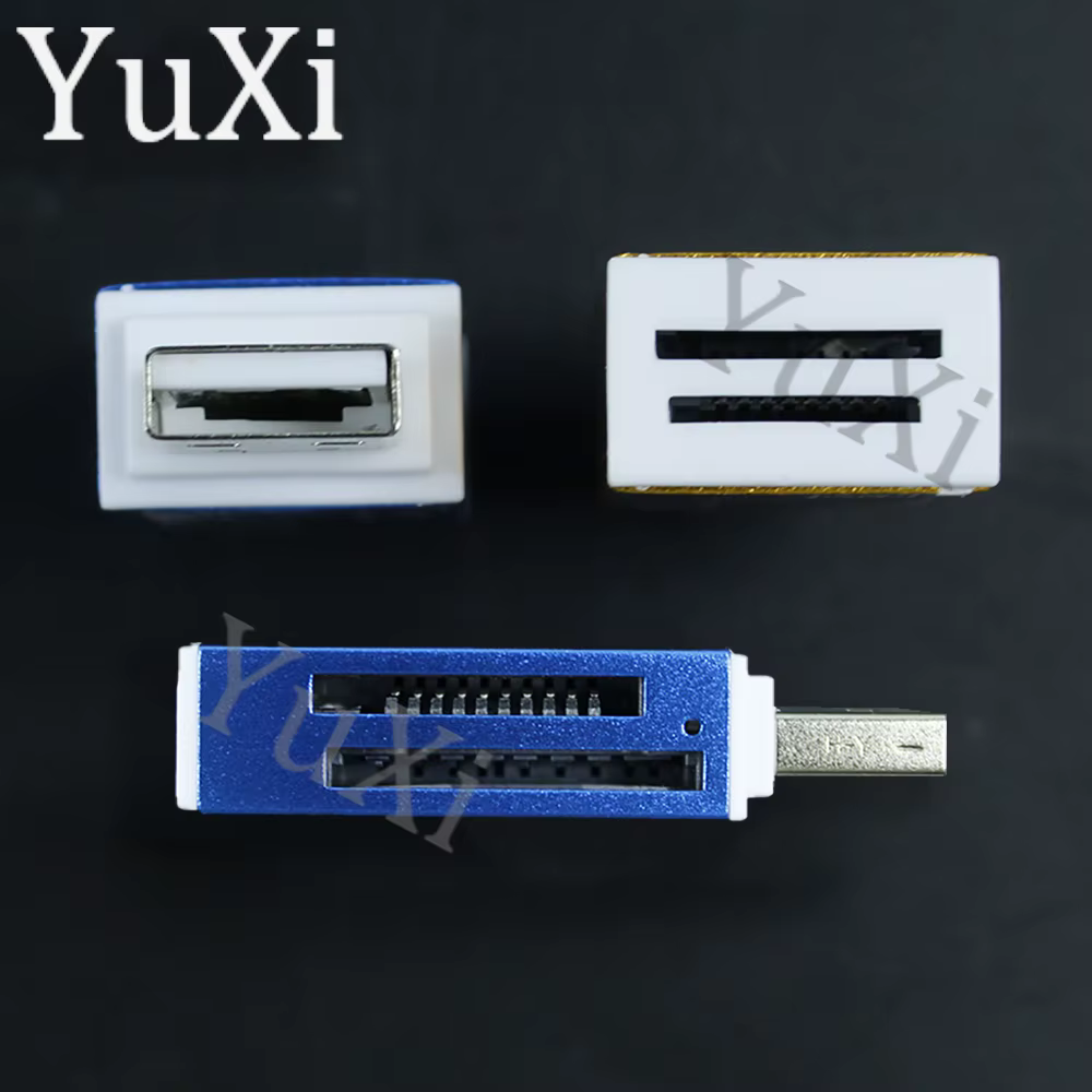 Lecteur de cartes mémoire USB 2.0, tout en 1 pour SD, TF, MS, M2, SDHC, adaptateur, prise pour ordinateur portable, ordinateur de bureau, PC, 1 pièce