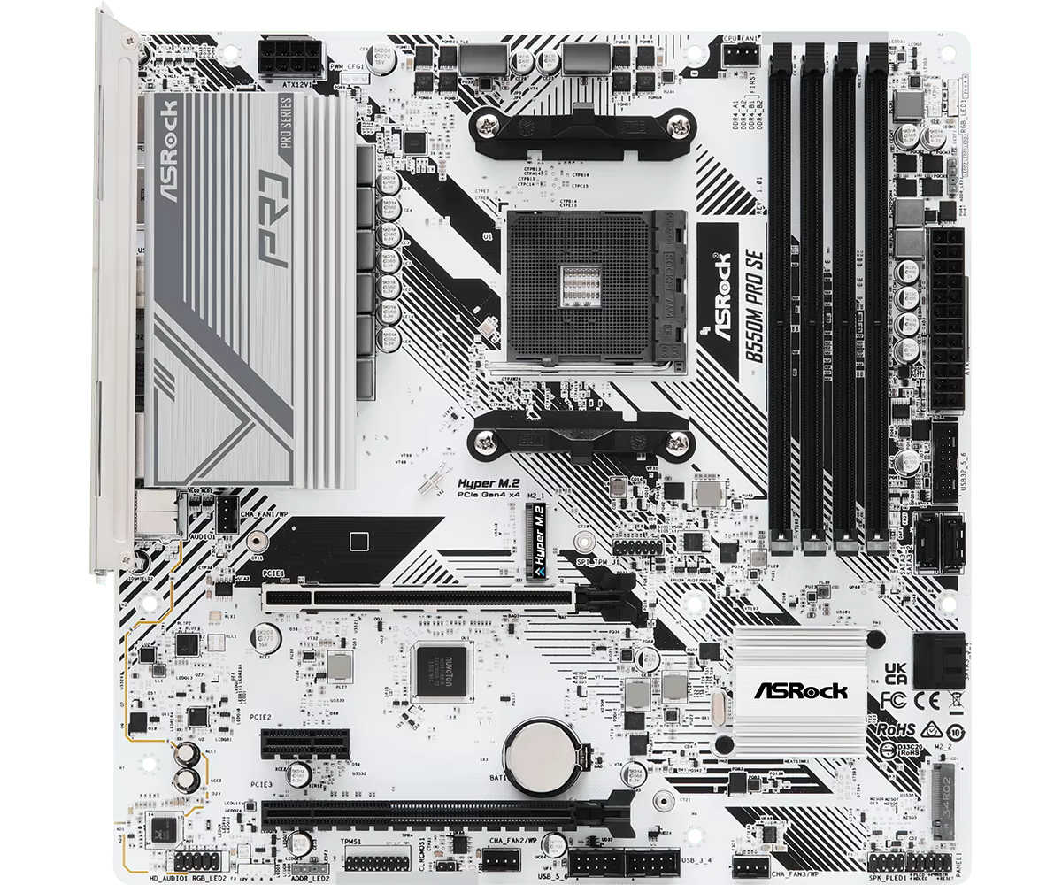 ASRock B550M PRO SE carte mère de bureau de jeu AMD PRO565 Chipset-Socket AM4-Micro ATX -Ryzen 5