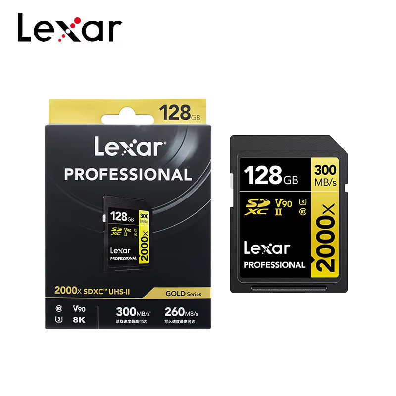 Carte mémoire officielle Lexar SD V90 V60 V30 SDXC 1 to 512 go 256 go 128 go 64 go UHS-I UHS-II 8k 4k cartes vidéo pour appareil photo